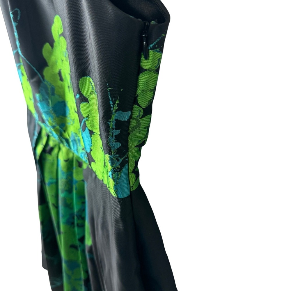 Eva Franco Womens Fit & Flare Dress Sleeveless USA Made Elegant Print - Picture 8 of 9